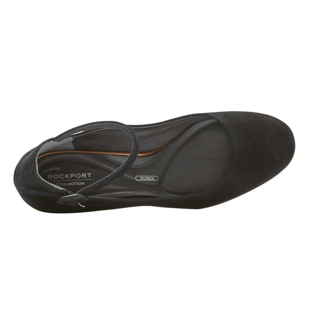 Rockport Hæler Sko Dame Svart - Total Motion Novalie Ankle-Strap - ARSP51968